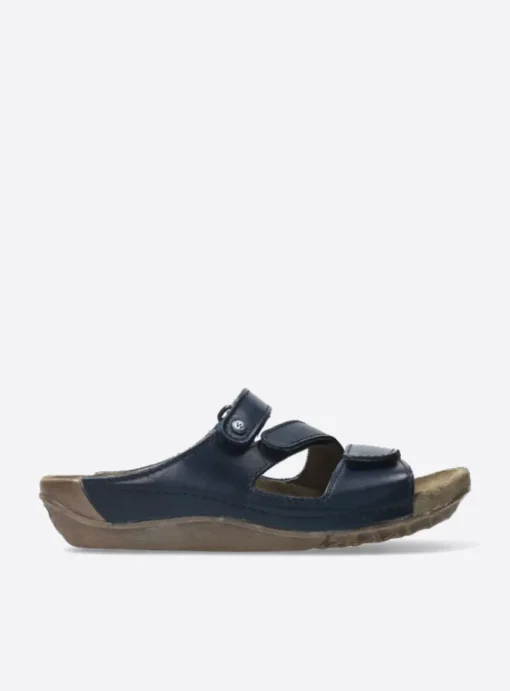 Jasper - blauw geolied leer